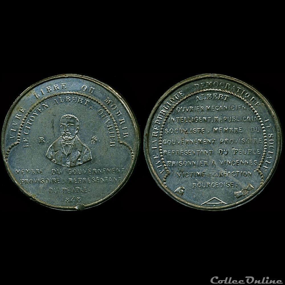 15 Mai 1848 - Arrestation des auteurs de l'attentat medaille france revolution 15 mai 1848 arrestation des auteurs de attentat