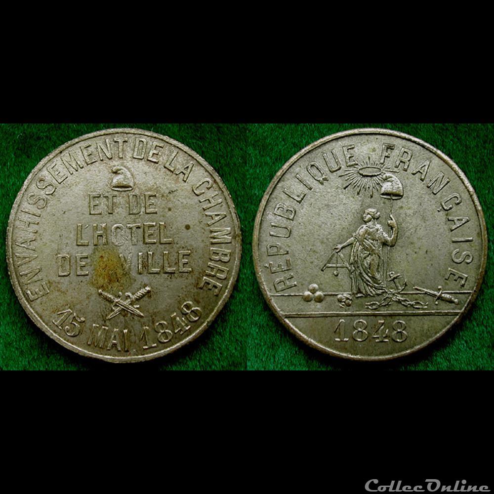 medaille france revolution 15 mai 1848 violation de assemblee nationale par emeute