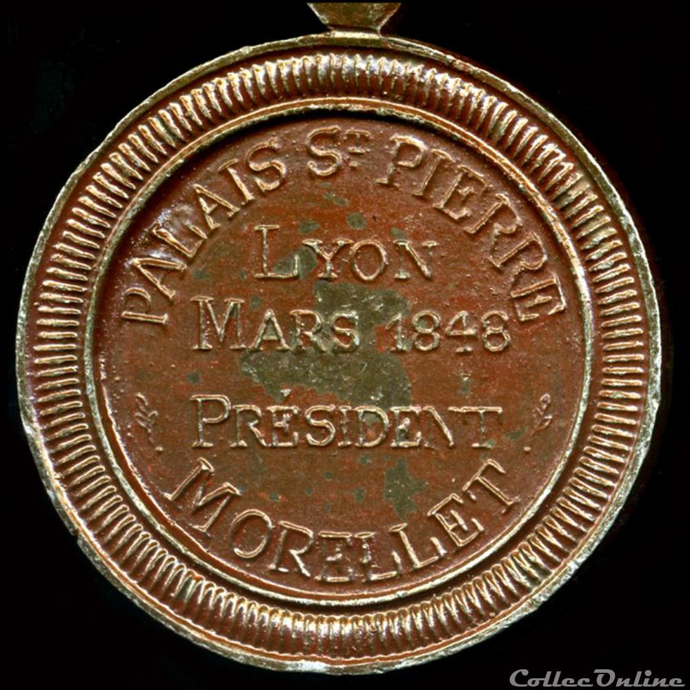 france revolution 1848 medailles des clubs et societes lyon