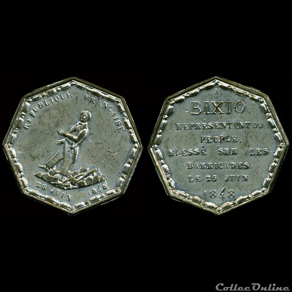 "Journées de Juin 1848" - Représentants & généraux tués ou blessés medaille france revolution journees de juin 1848 representants generaux tues ou blesses