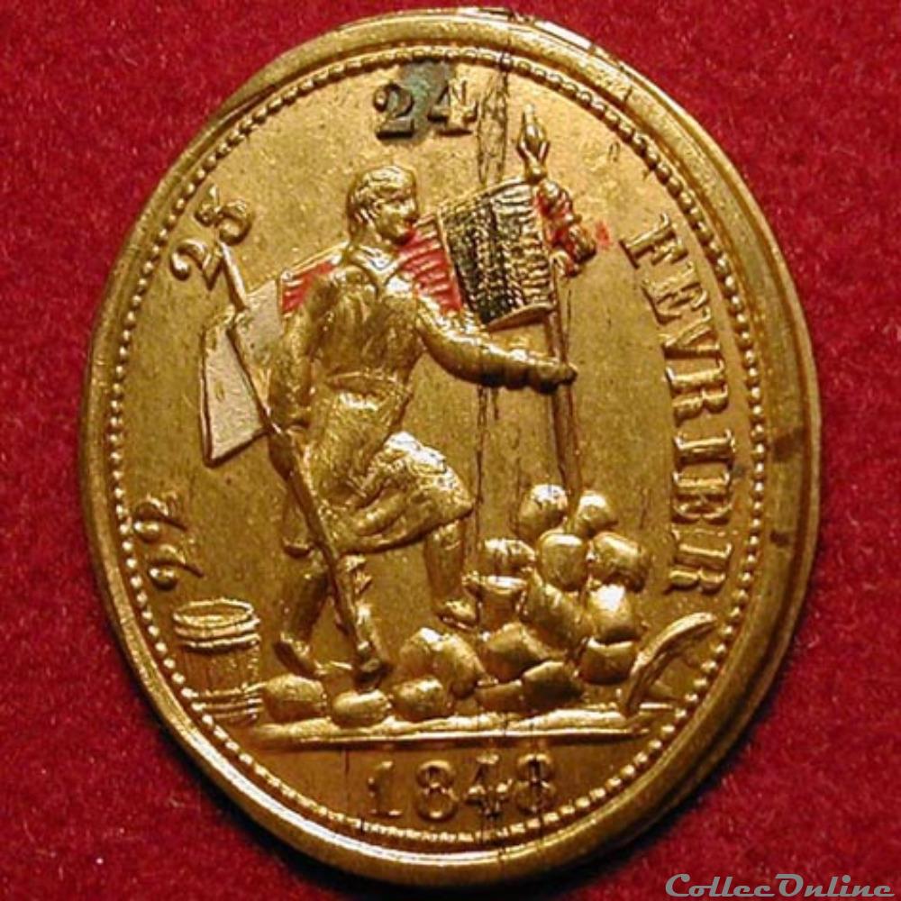 medaille france revolution 1848 insignes decoratifs