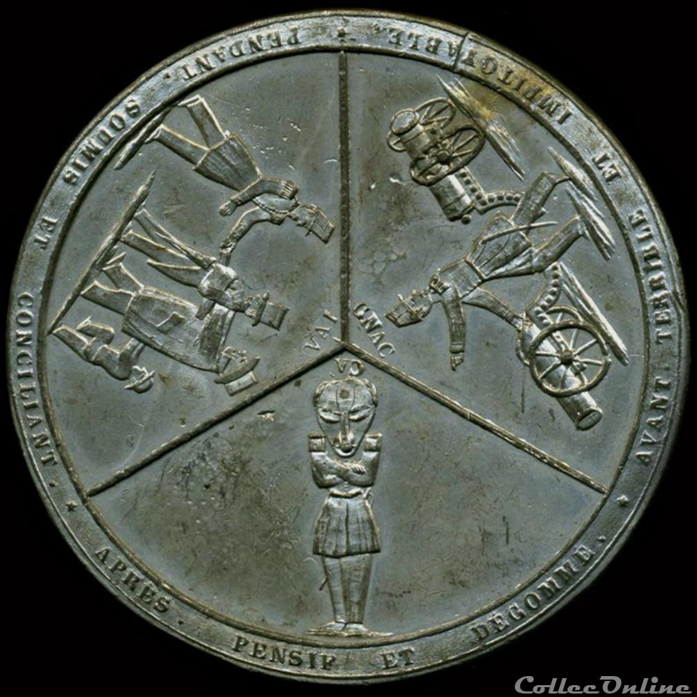20 Décembre 1848 - Fin des pouvoirs du Général Cavaignac 2 medaille france revolution 20 decembre 1848 fin des pouvoirs du general cavaignac