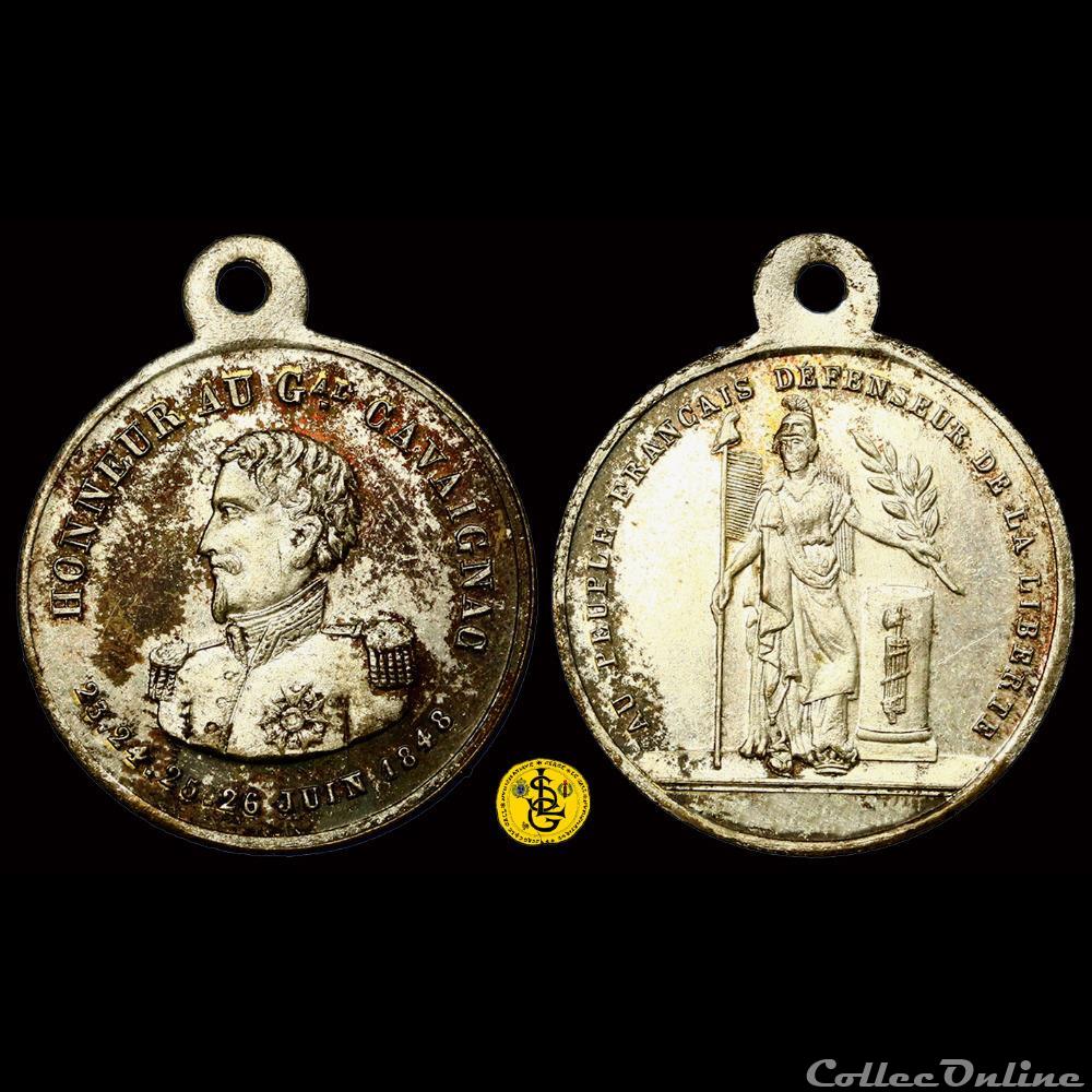 "Journées de Juin 1848" - Le Général Cavaignac, chef du Pouvoir Excécutif medaille france revolution journees de juin 1848 le general cavaignac chef du pouvoir excecutif
