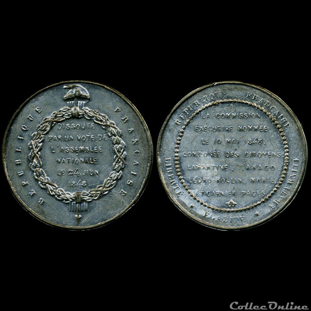 medaille france revolution 24 juin 1848 chute de la commission executive