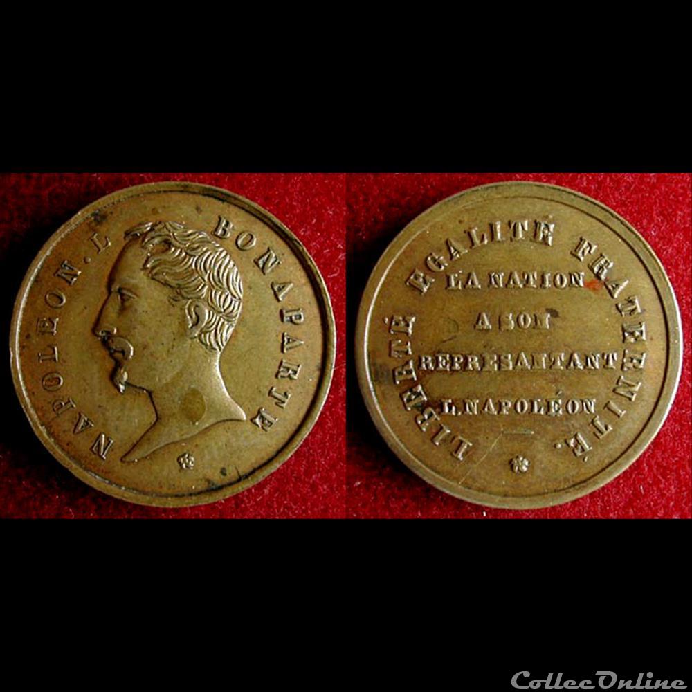 4 Juin 1848 - Election de Louis Napoléon Bonaparte medaille france revolution 4 juin 1848 election de louis napoleon bonaparte
