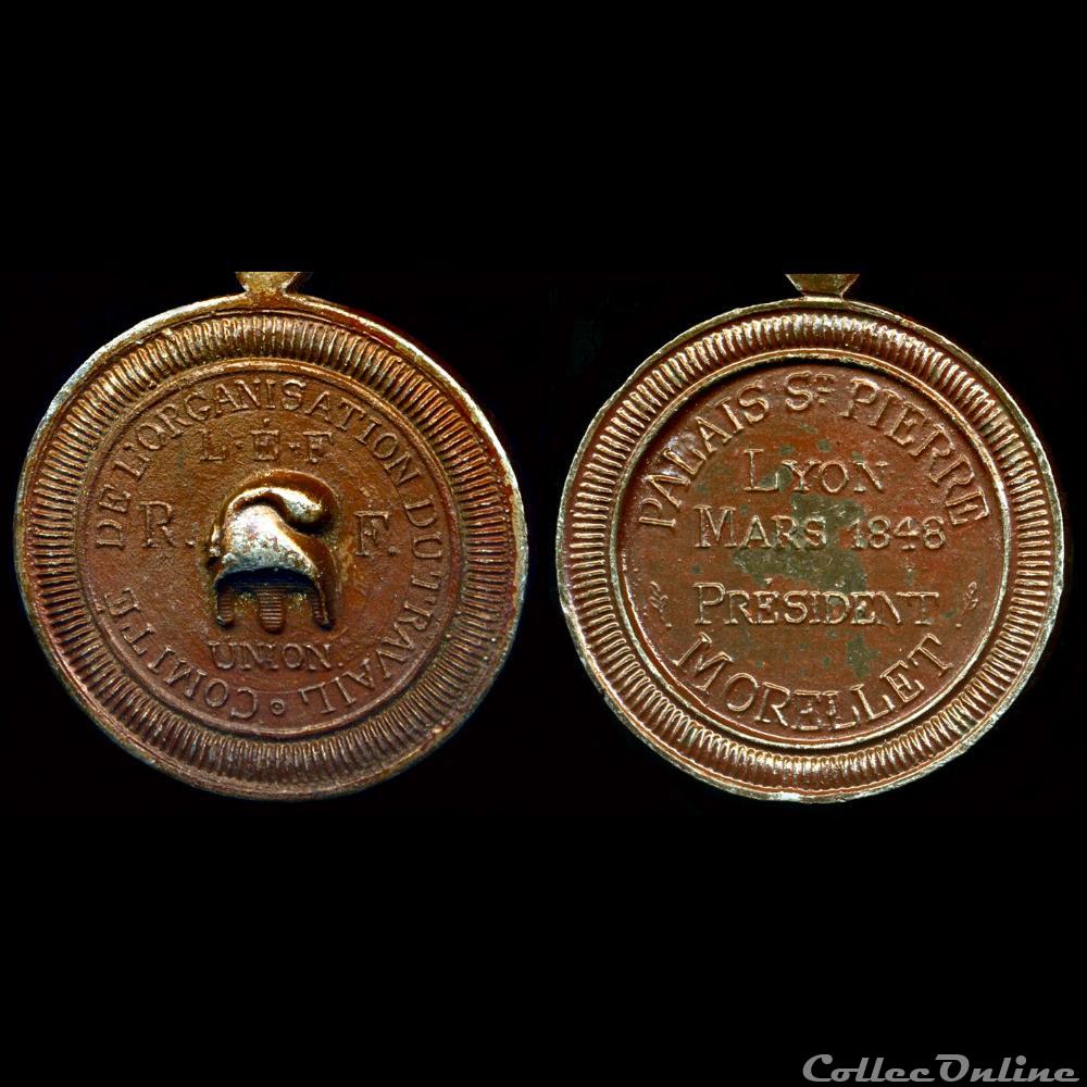 france revolution 1848 medailles des clubs et societes lyon