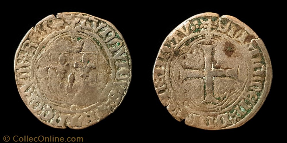 Louis XI "le Prudent"- Blanc aux Couronelles monnaie france royale louis xi le prudent blanc aux couronelles