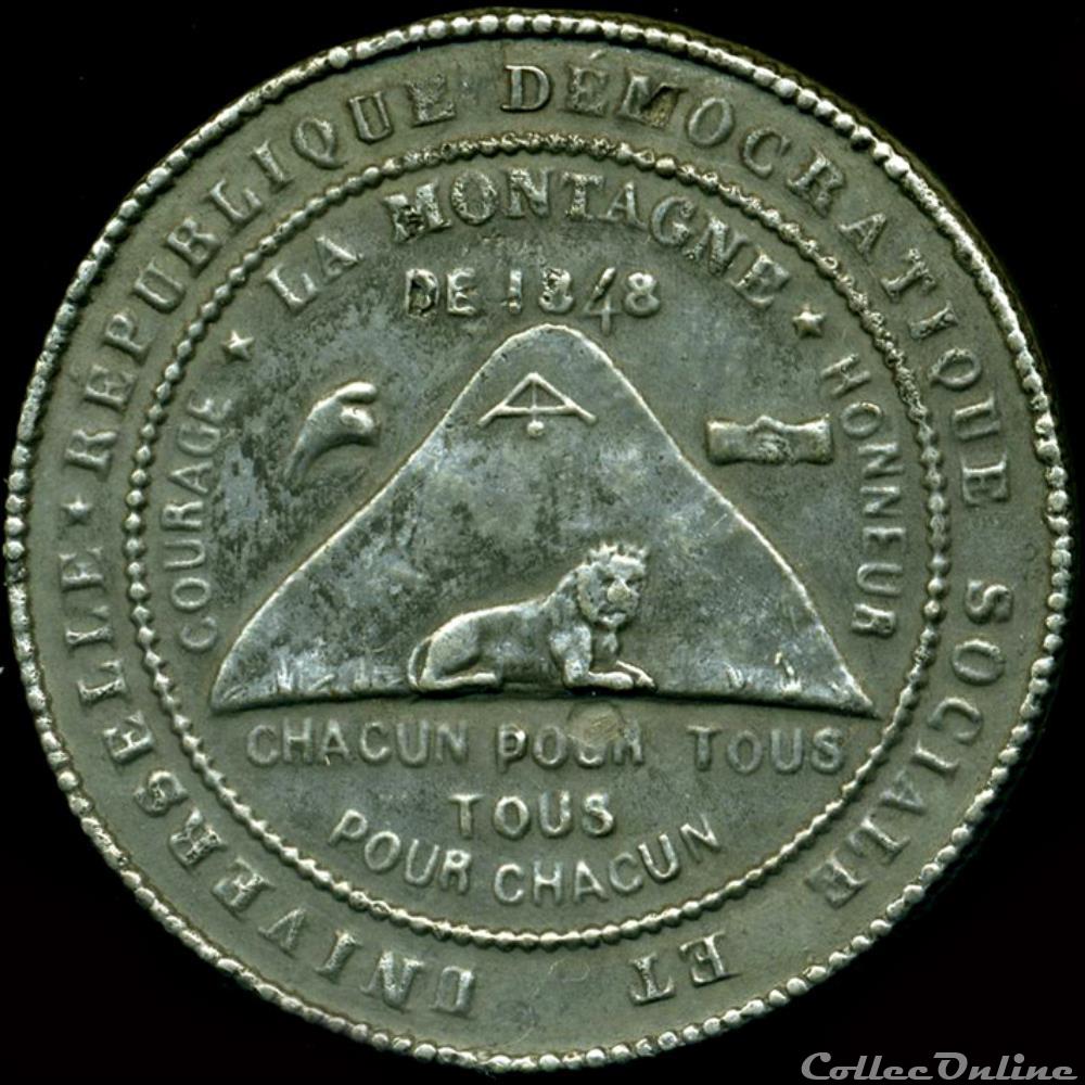 1848 - Médailles politiques sans date précise 2 france revolution de 1848 medailles politiques sans date precise