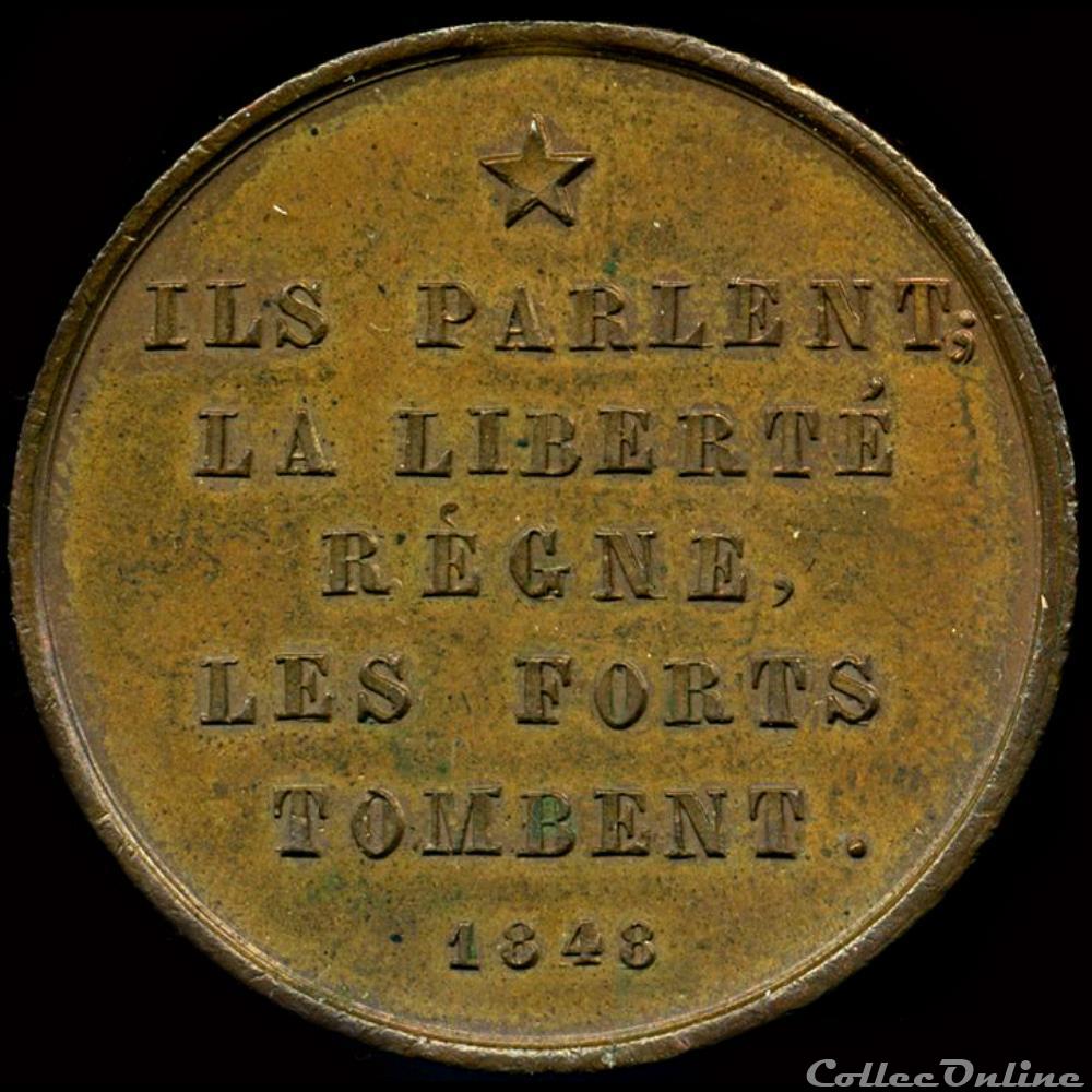 france revolution 1848 medailles des clubs et societes lyon