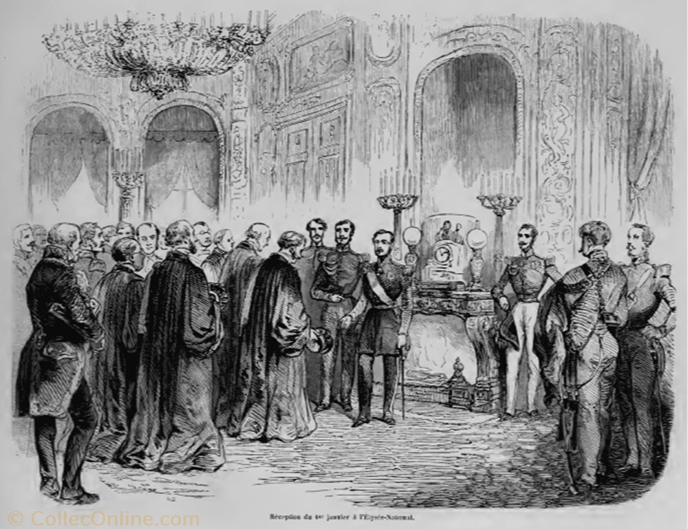 1er Janvier 1849 - Réception à l'Elysée-National medaille france revolution de 1er janvier 1849 reception a elysee national