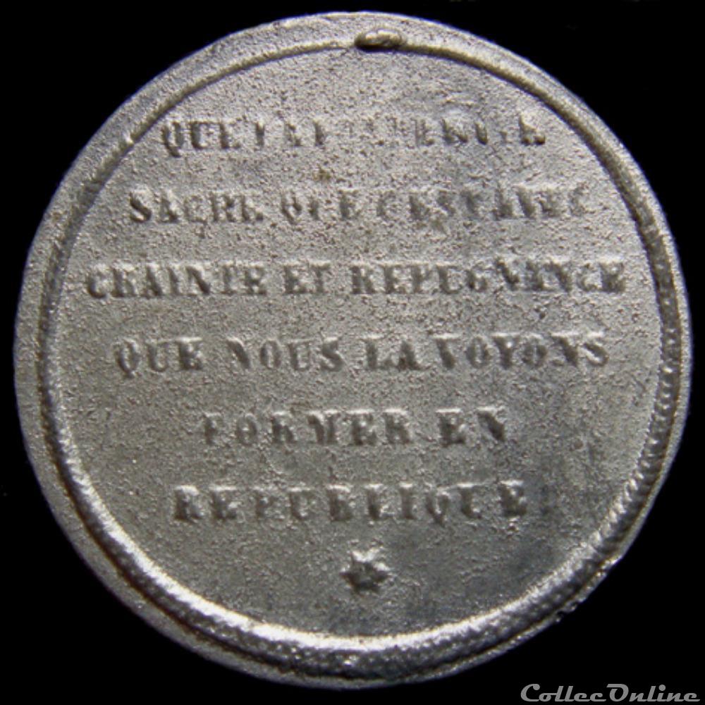 24 Février 1848 - Médaille de la "Contre révolution" 2 france 24 fevrier 1848 medaille de la contre revolution