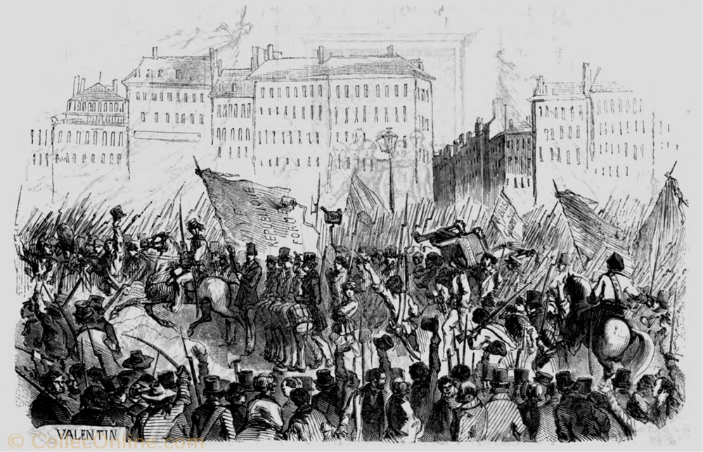 24 Février 1848 - Le Peuple promenant le trône de Louis-Philippe 1er medaille france revolution 24 fevrier 1848 le peuple promenant le trone de louis philippe 1er