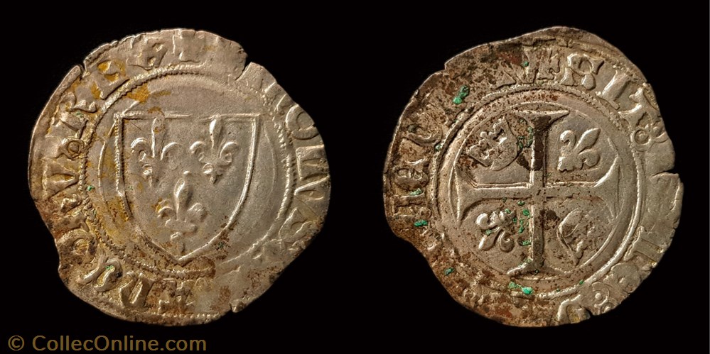 monnaie france royale charles vi le fol blanc guenard