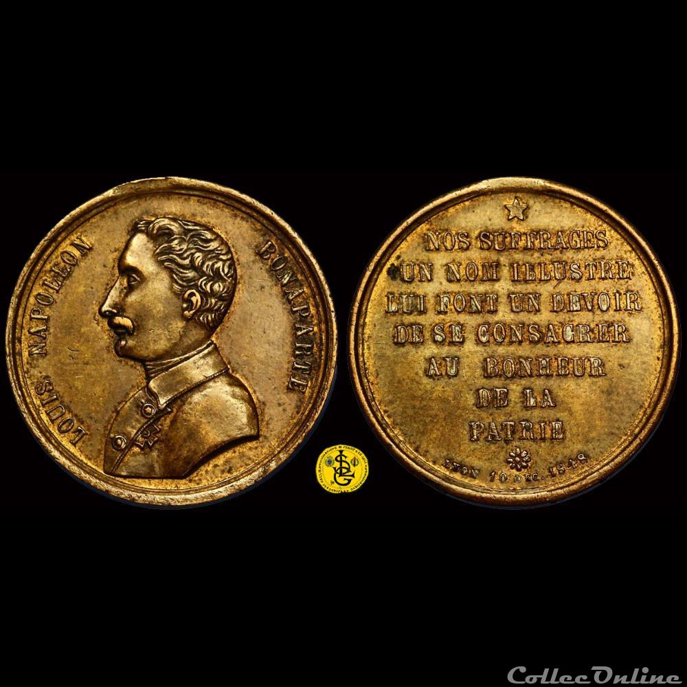 1er au 10 Décembre 1848 - Candidature à la Présidence (Lyon) medaille france revolution 1er au 10 decembre 1848 candidature a la presidence lyon