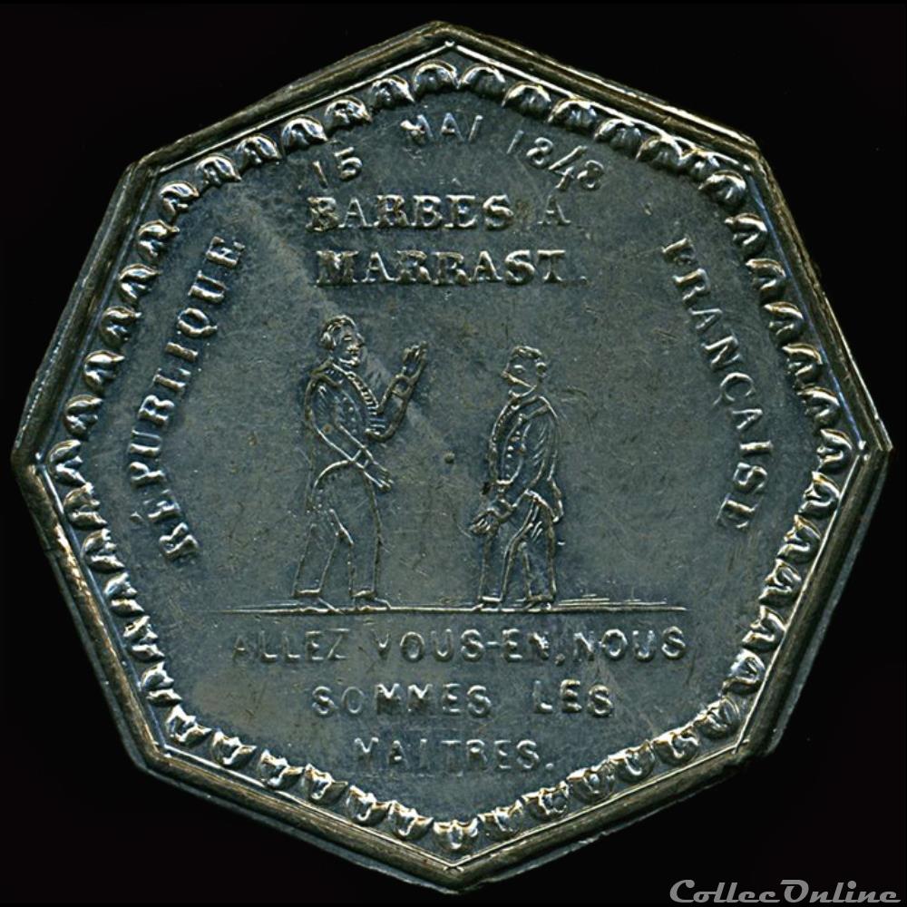 15 Mai 1848 - Violation de l'Assemblée Nationale par l'émeute 2 medaille france revolution 15 mai 1848 violation de assemblee nationale par emeute