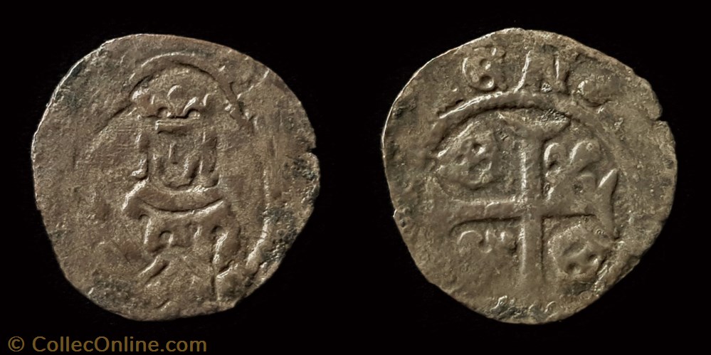 Charles VIII "l'Affable"- Hardi (3 d.t.) monnaie france royale charles viii affable hardi 3 d t