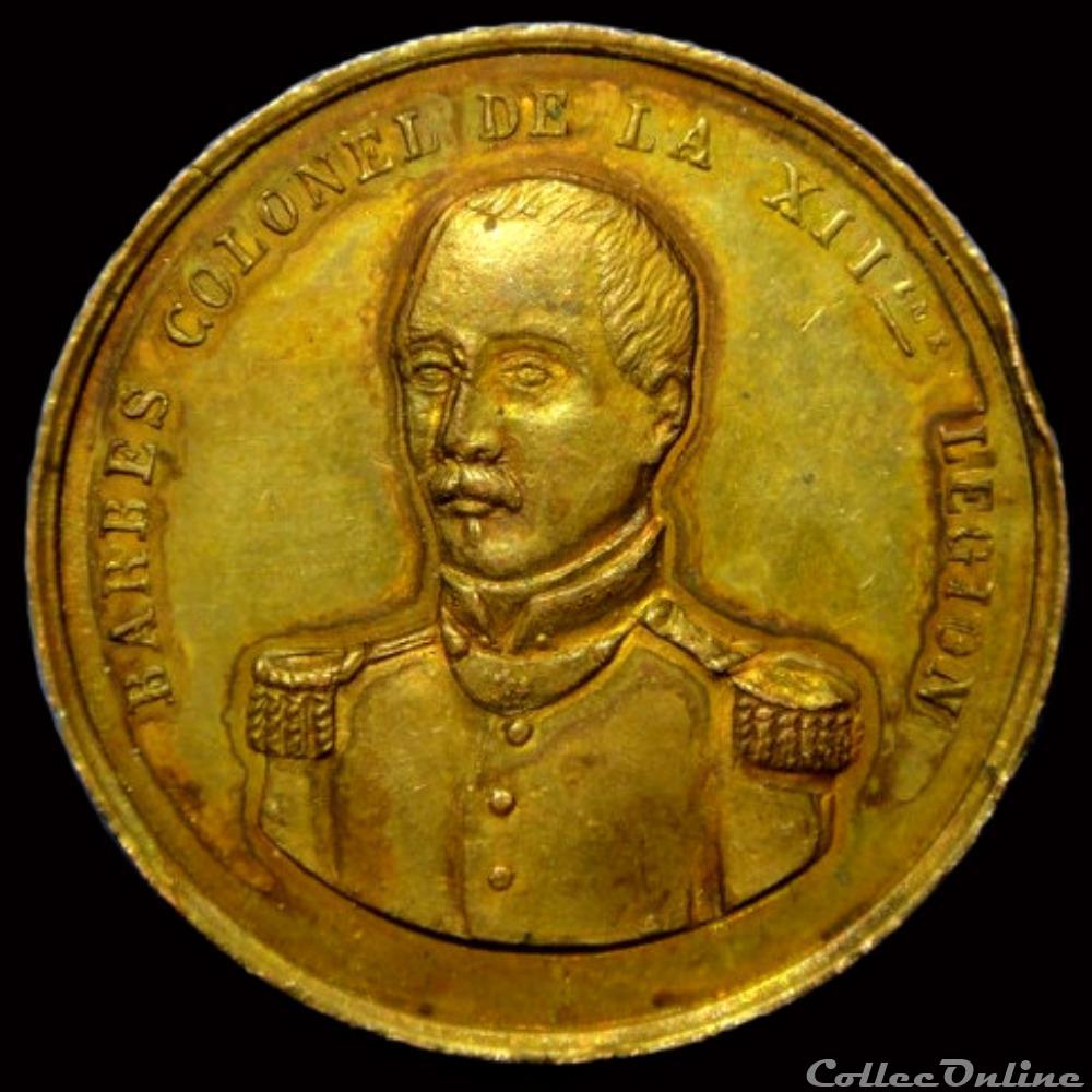 medaille france revolution 15 mai 1848 arrestation des auteurs de attentat
