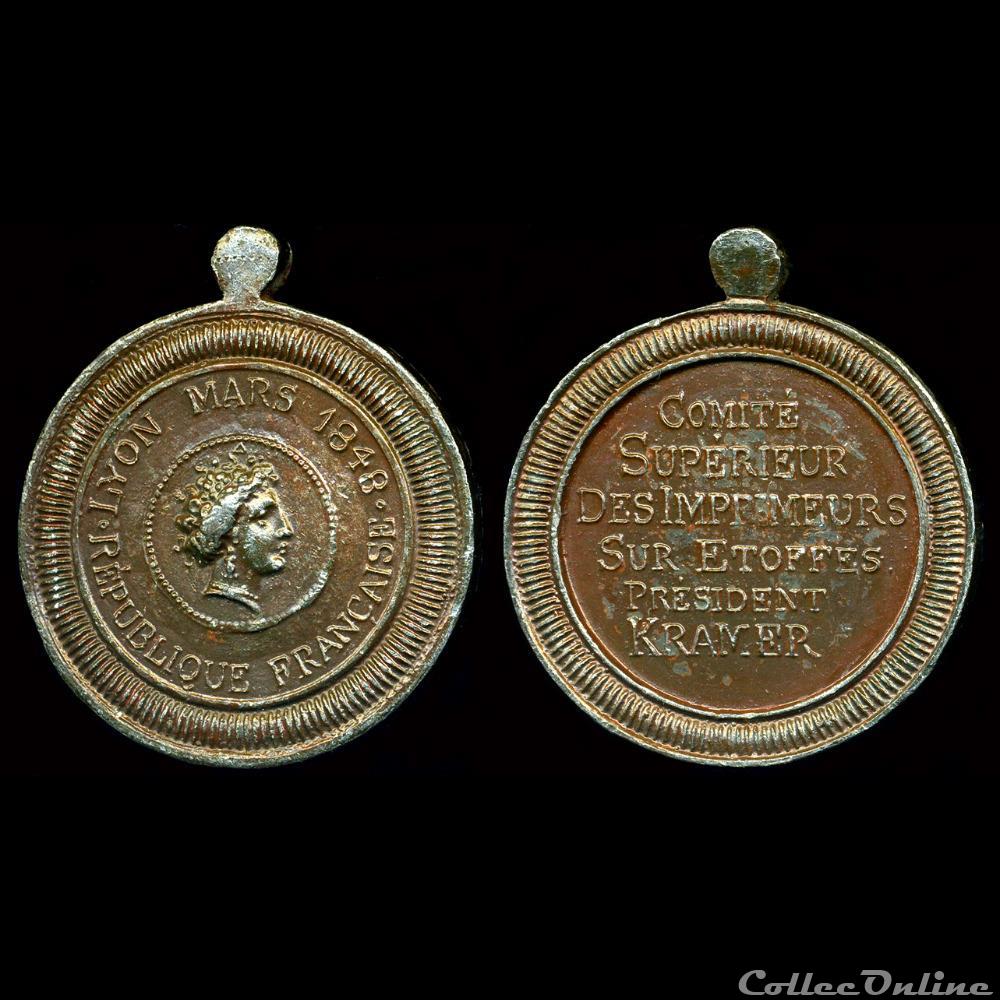 france revolution 1848 medailles des clubs et societes lyon