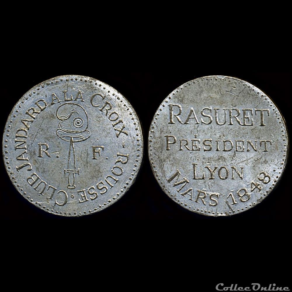 france revolution 1848 medailles des clubs et societes lyon