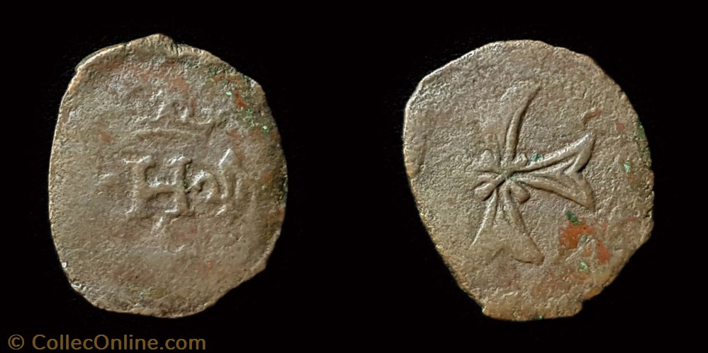 Henri III - Liard à la croix du Saint Esprit monnaie france royale henri iii liard a la croix du saint esprit
