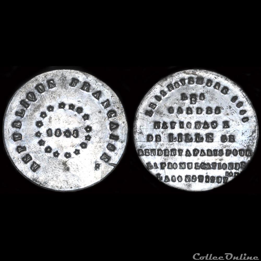 medaille france revolution de 12 novembre 1848 lille
