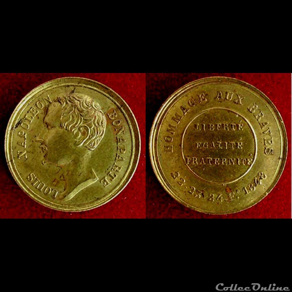 medaille france revolution 4 juin 1848 election de louis napoleon bonaparte