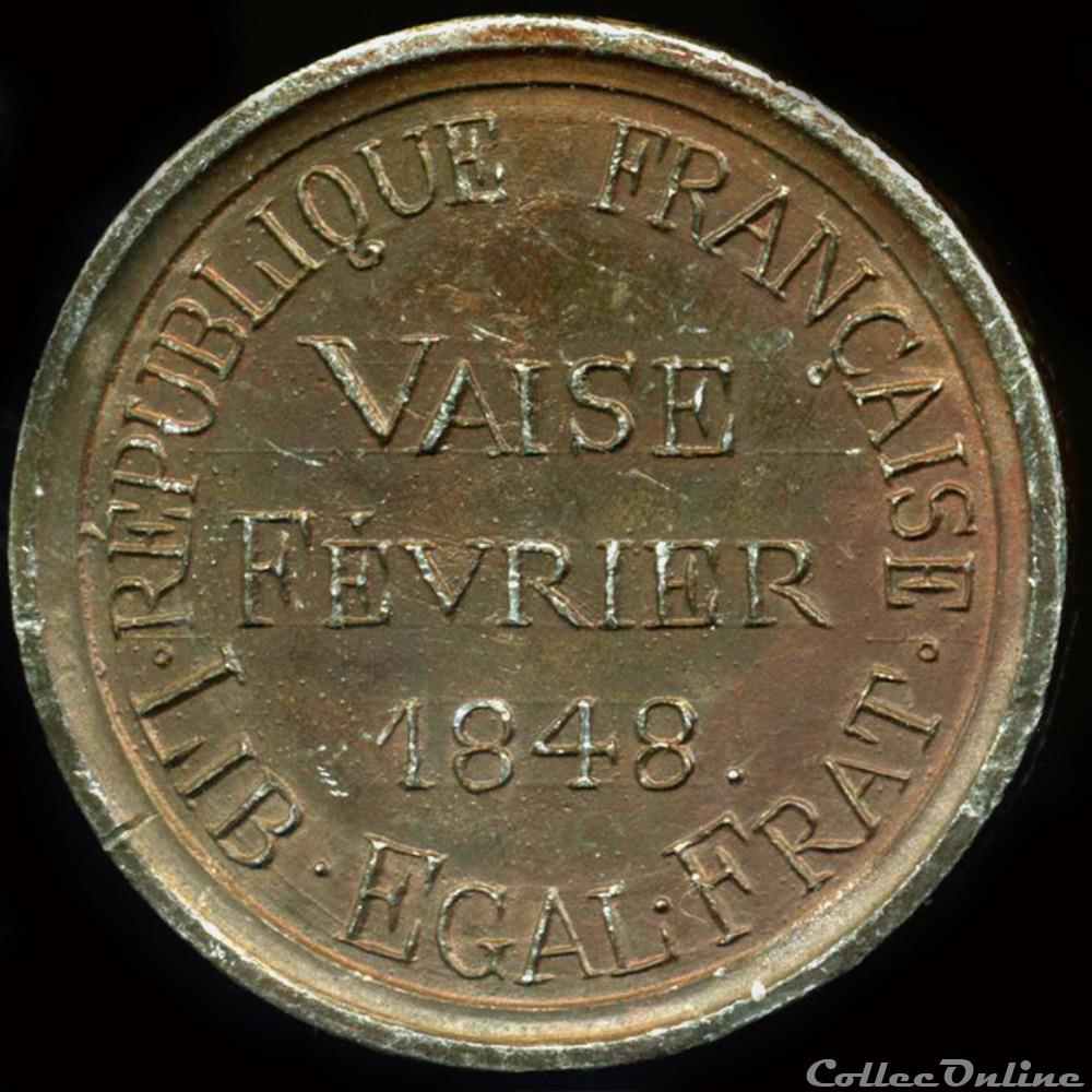 Février 1848 (Lyon) 3 medaille france revolution de fevrier 1848 lyon