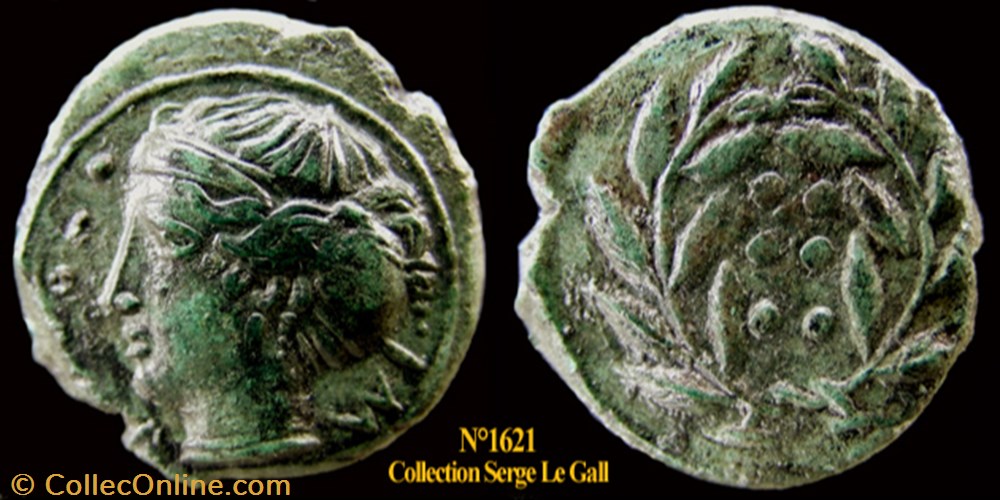 Hémilitron (Hexonkion) d'Himère monnaie antique av jc a ap grecque hemilitron hexonkion himere