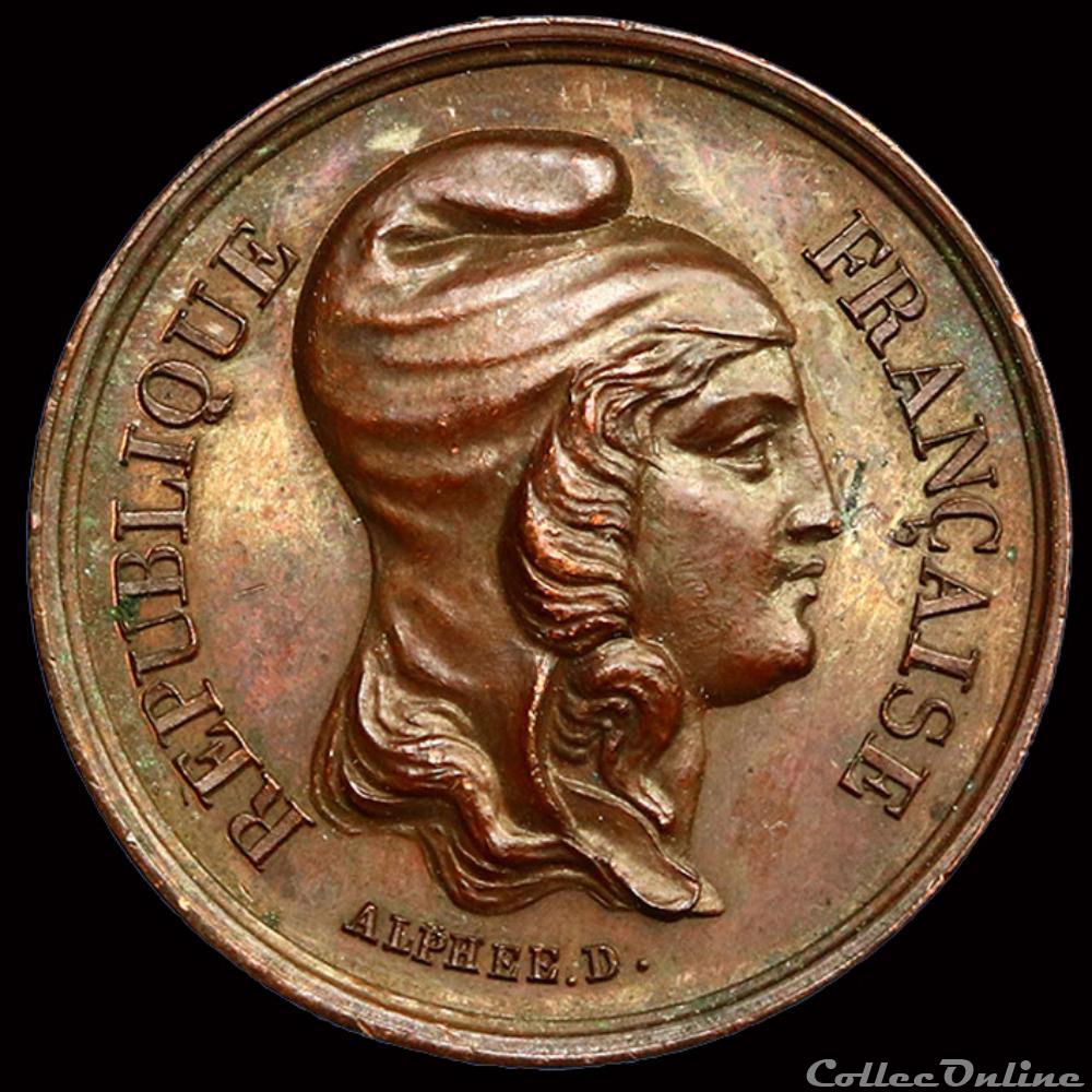 Février 1848 - Commémoration des Journées de Février 2 medaille france revolution fevrier 1848 commemoration des journees de fevrier