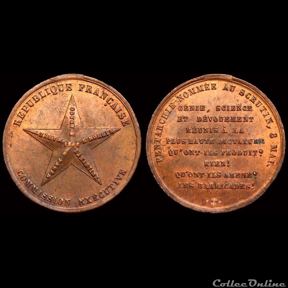 medaille france revolution 24 juin 1848 chute de la commission executive