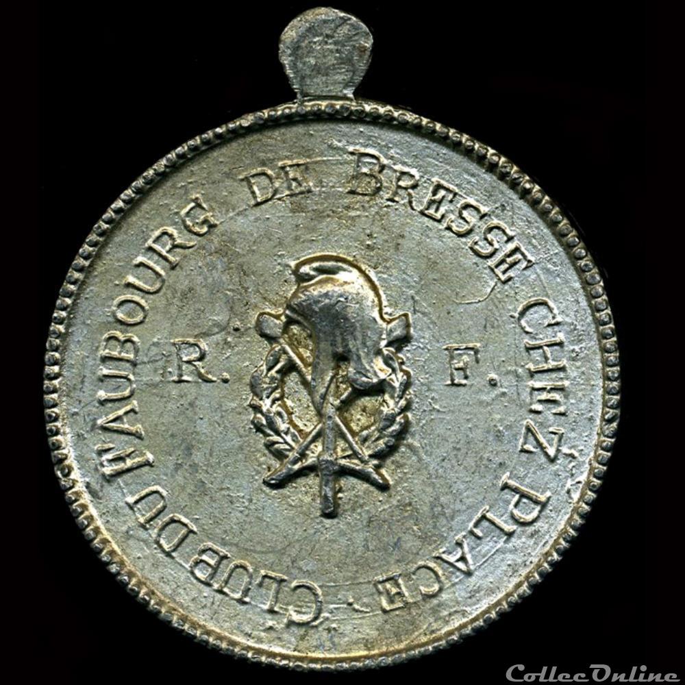 france revolution 1848 medailles des clubs et societes lyon