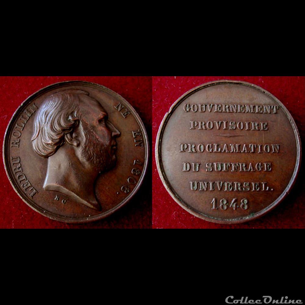 24 Février 1848 - Formation du Gouvernement Provisoire medaille france revolution de 24 fevrier 1848 formation du gouvernement provisoire