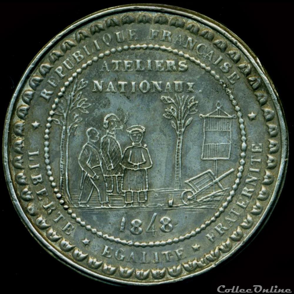 23 Juin 1848 - Dissolution des Ateliers Nationaux 2 medaille france revolution 23 juin 1848 dissolution des ateliers nationaux