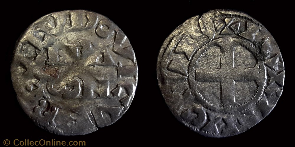 monnaie france royale louis viii le lion denier parisis