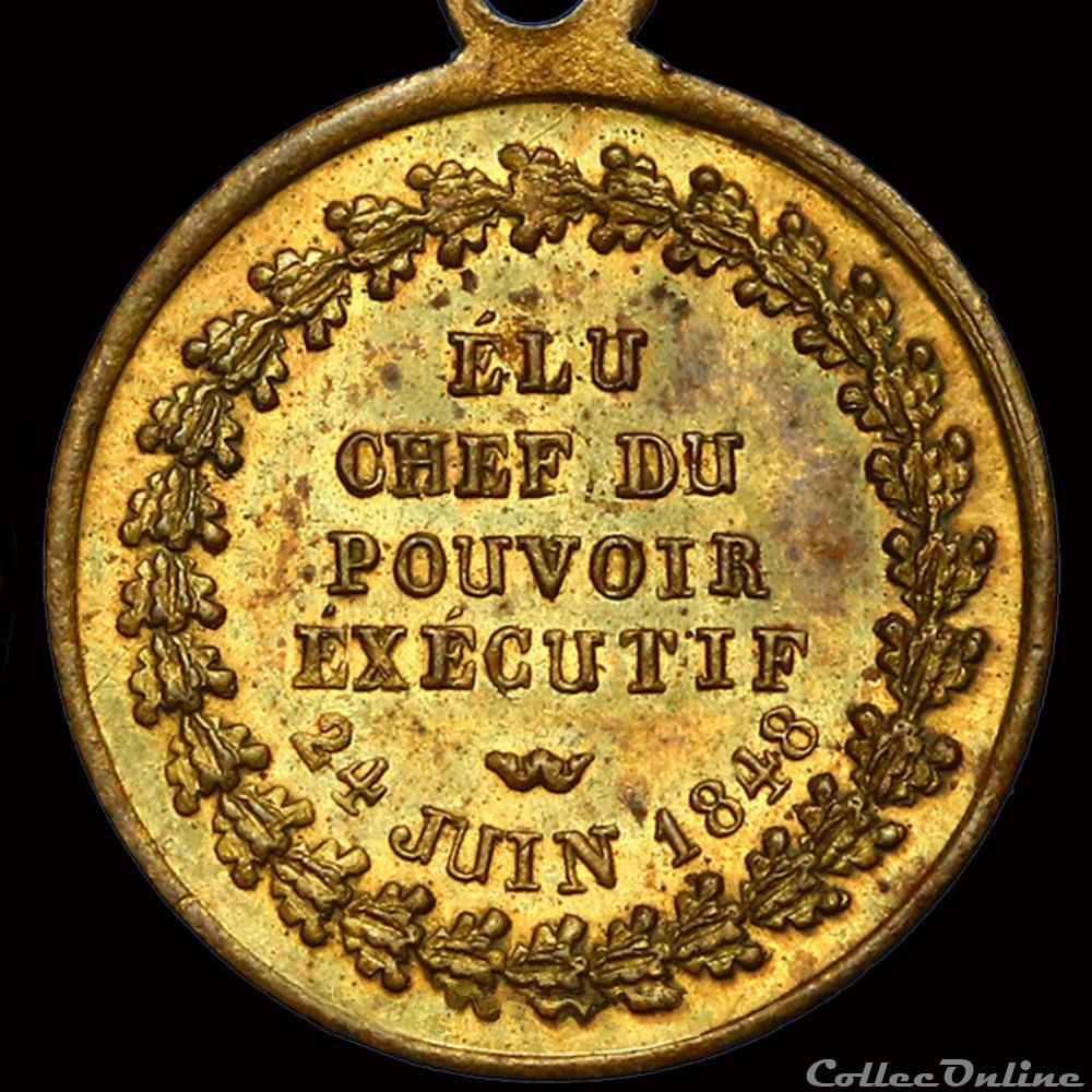 "Journées de Juin 1848" - Le Général Cavaignac, chef du Pouvoir Excécutif 3 medaille france revolution journees de juin 1848 le general cavaignac chef du pouvoir excecutif