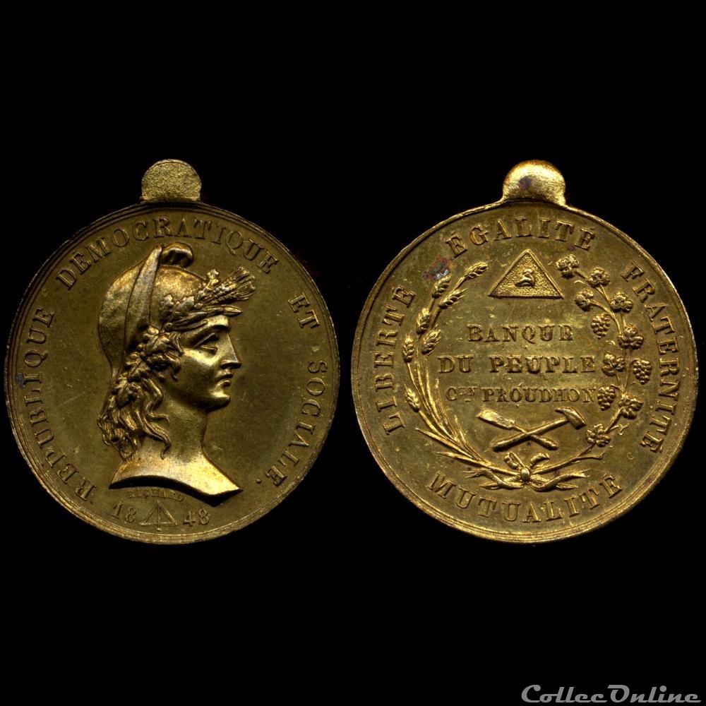 medaille france revolution de 1848 corps constitues corporations