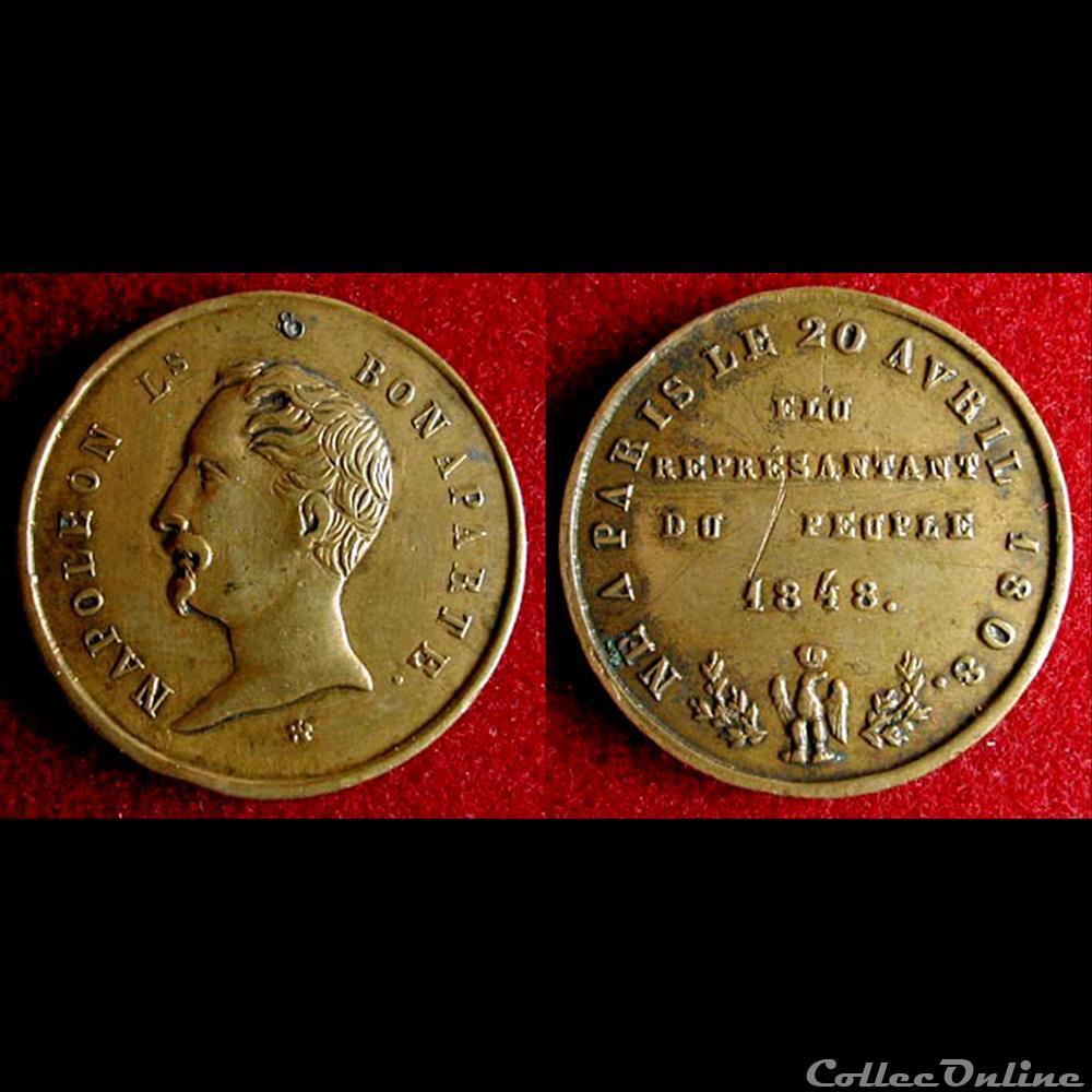 medaille france revolution 4 juin 1848 election de louis napoleon bonaparte
