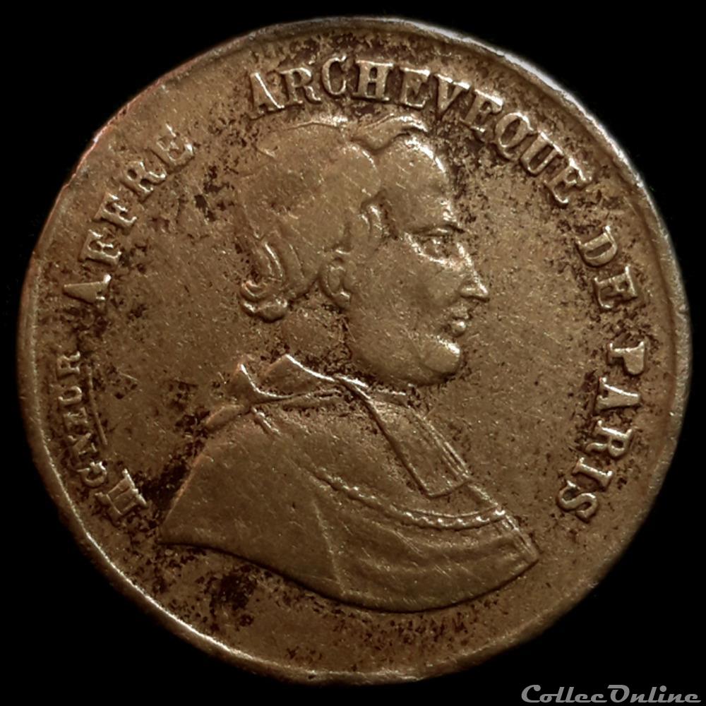 medaille france revolution journees de juin 1848 mort de archeveque affre