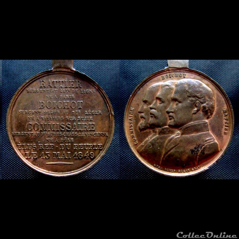 13 & 18 Mai 1849 - Elections pour l'Assemblée Législative medaille france revolution de 13 18 mai 1849 elections pour assemblee legislative