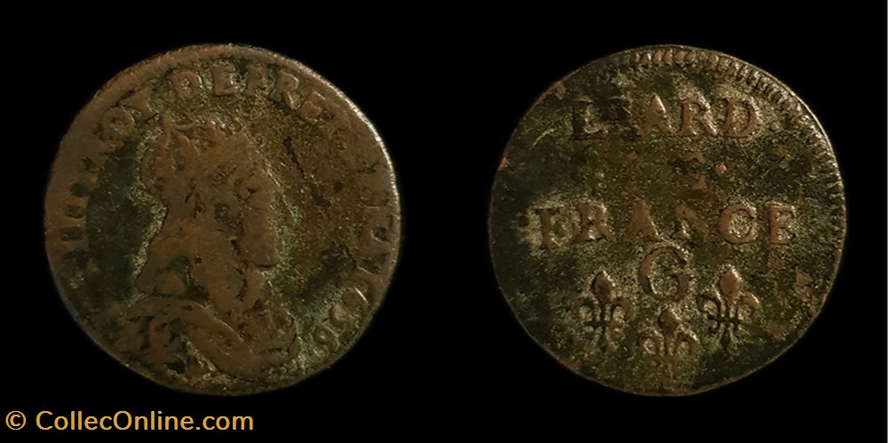 monnaies europe medievale france royales louis xiv liard au buste adolescent 1656 g lusignan
