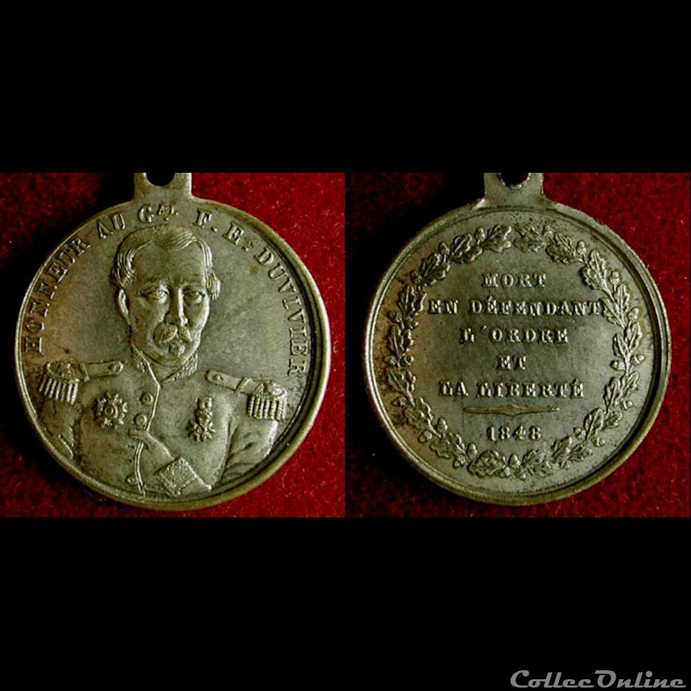 "Journées de Juin 1848" - Représentants & généraux tués ou blessés medaille france revolution journees de juin 1848 representants generaux tues ou blesses