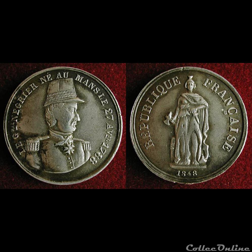 "Journées de Juin 1848" - Représentants & généraux tués ou blessés medaille france revolution journees de juin 1848 representants generaux tues ou blesses