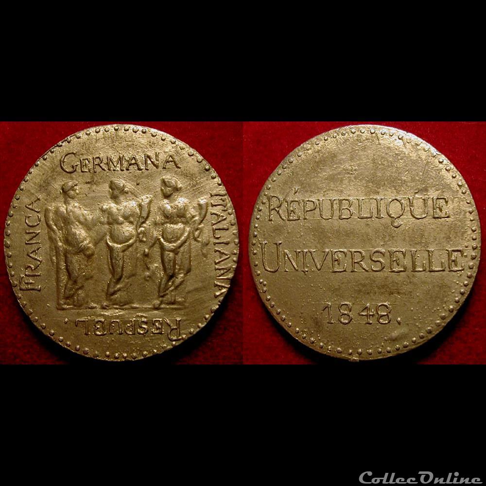 1848 - Médailles politiques sans date précise france revolution de 1848 medailles politiques sans date precise