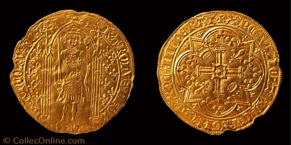 Charles V "le Sage" - Franc à pied monnaie france royale charles v le sage franc a pied