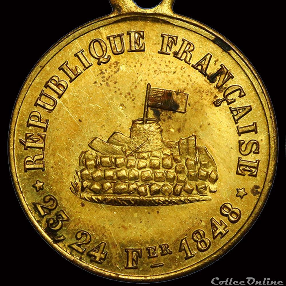 Février 1848 - Commémoration des Journées de Février 2 medaille france revolution fevrier 1848 commemoration des journees de fevrier