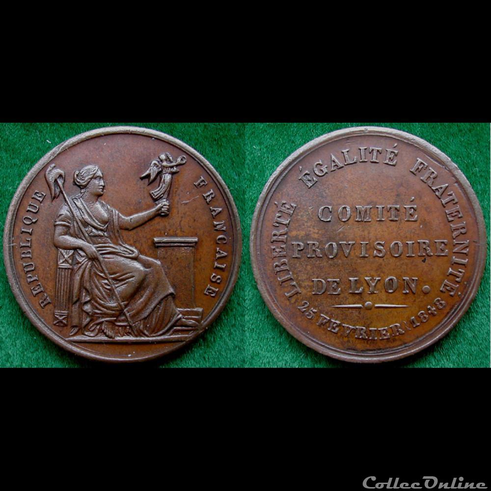 25 Février 1848 (Lyon) medaille france revolution de 25 fevrier 1848 lyon