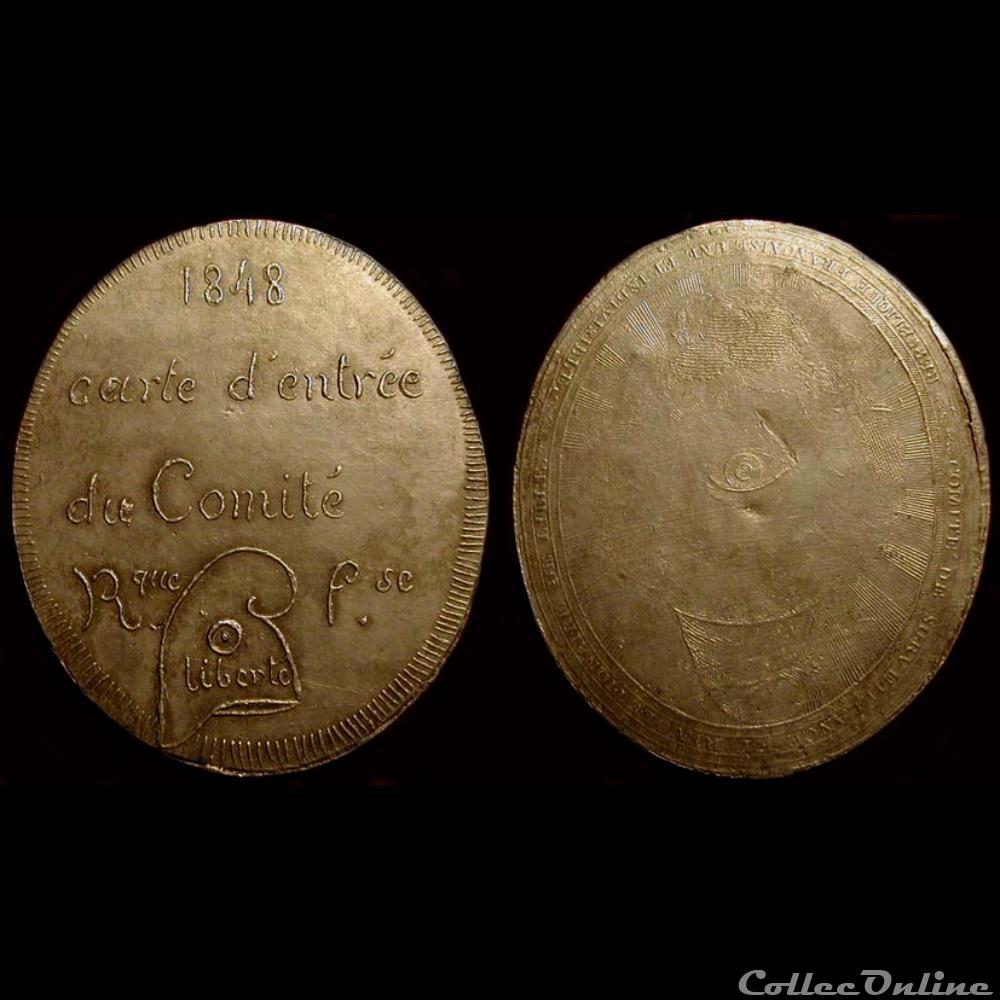 Mars & Avril 1848 - Clubs du Nord et du Pas-de-Calais (Lille) medaille france revolution mars avril 1848 clubs du nord et du pas de calais lille
