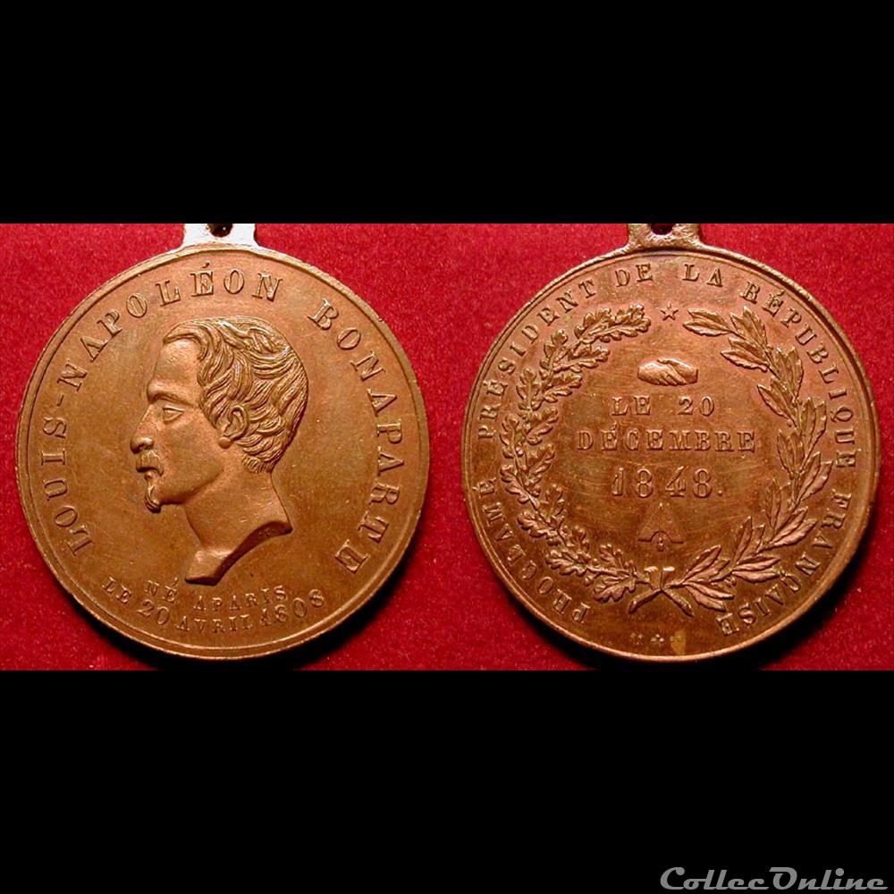 20 Décembre 1848 - Proclamation du Président medaille france revolution 20 decembre 1848 proclamation du president