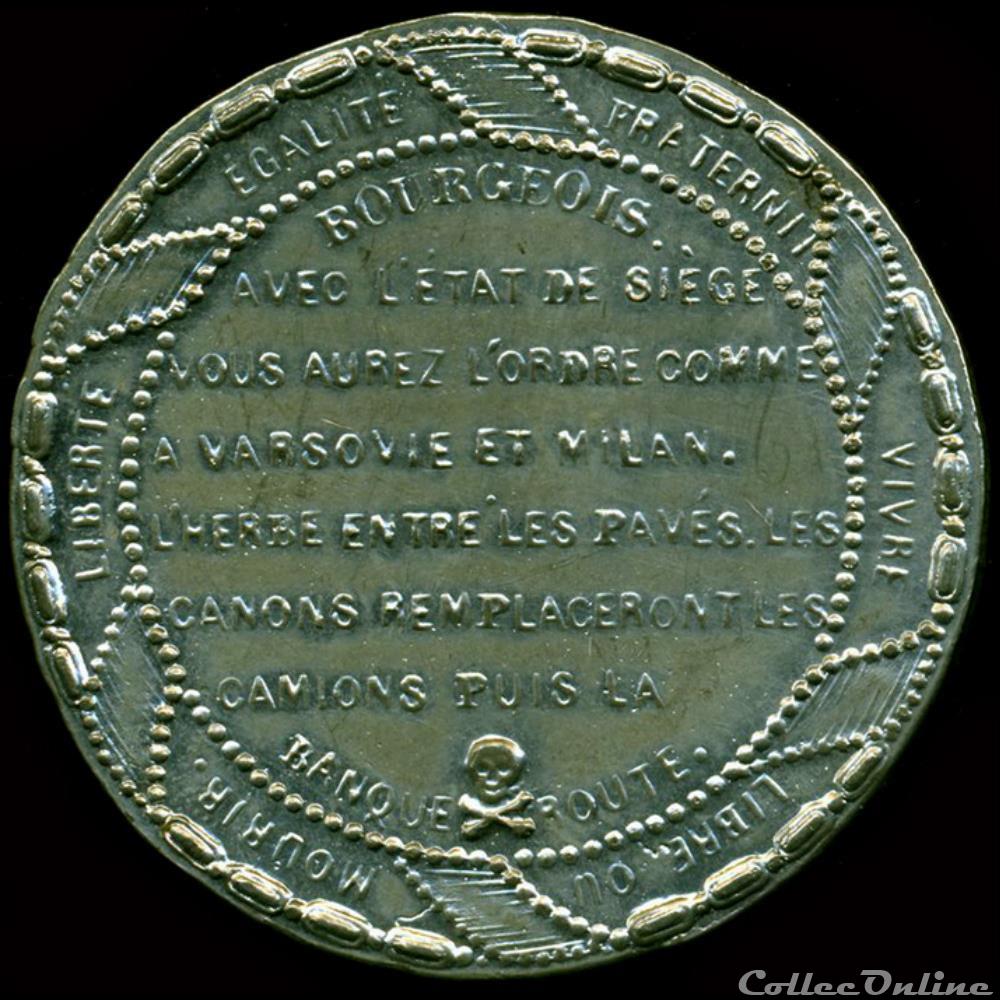 15 Mai 1848 - Arrestation des auteurs de l'attentat 2 medaille france revolution 15 mai 1848 arrestation des auteurs de attentat