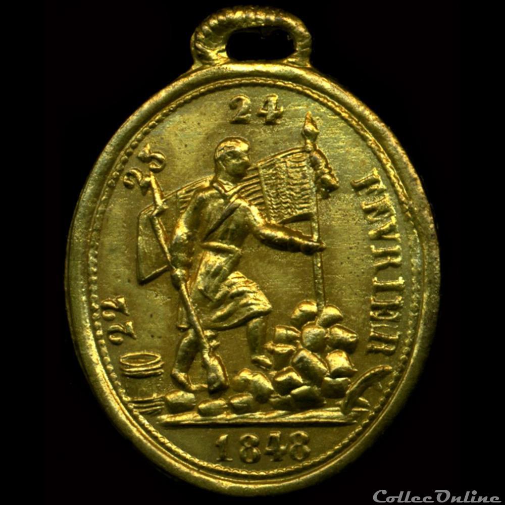medaille france revolution 1848 insignes decoratifs